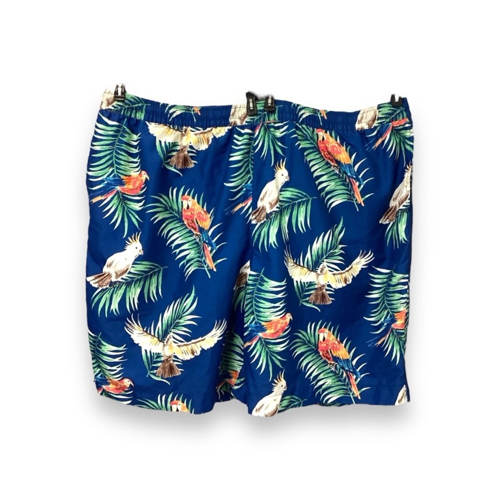 Caribbean Swimwear Mens Big & Tall Tropical Macaw Swim Trunks, size 4XB